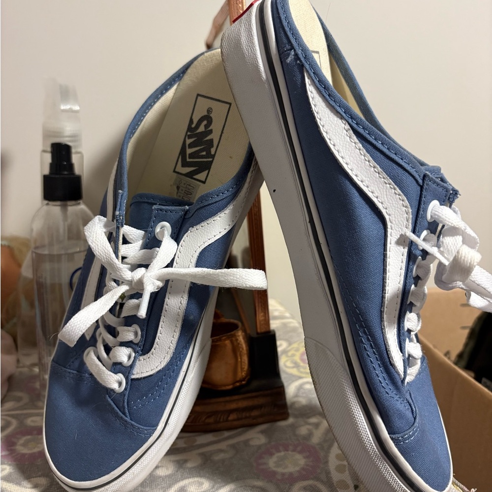Vans Blue and White Women's Shoes